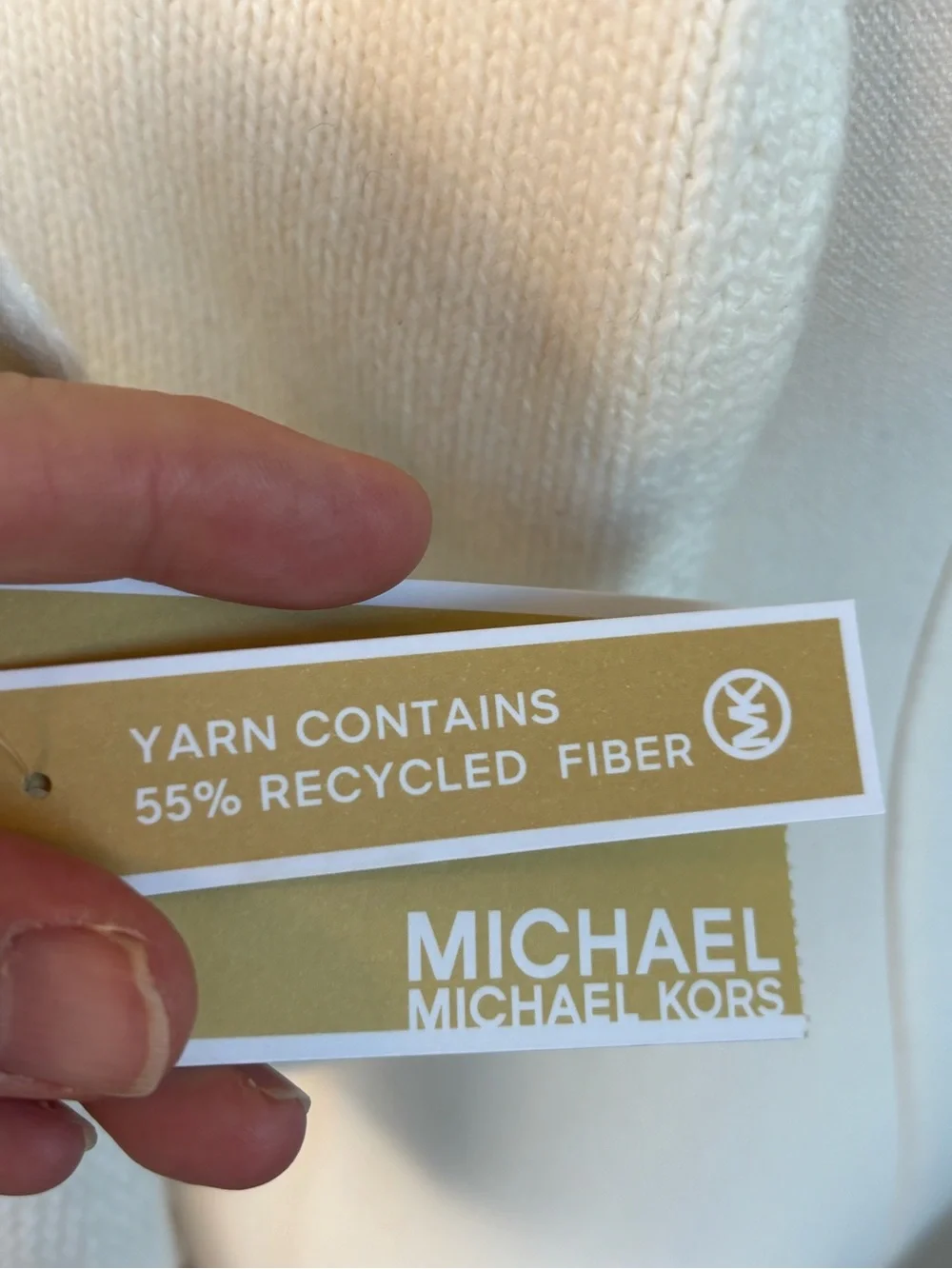Bundle 2/$30! NEW MICHAEL Michael Kors Cream Knit Logo-Accent Scarf